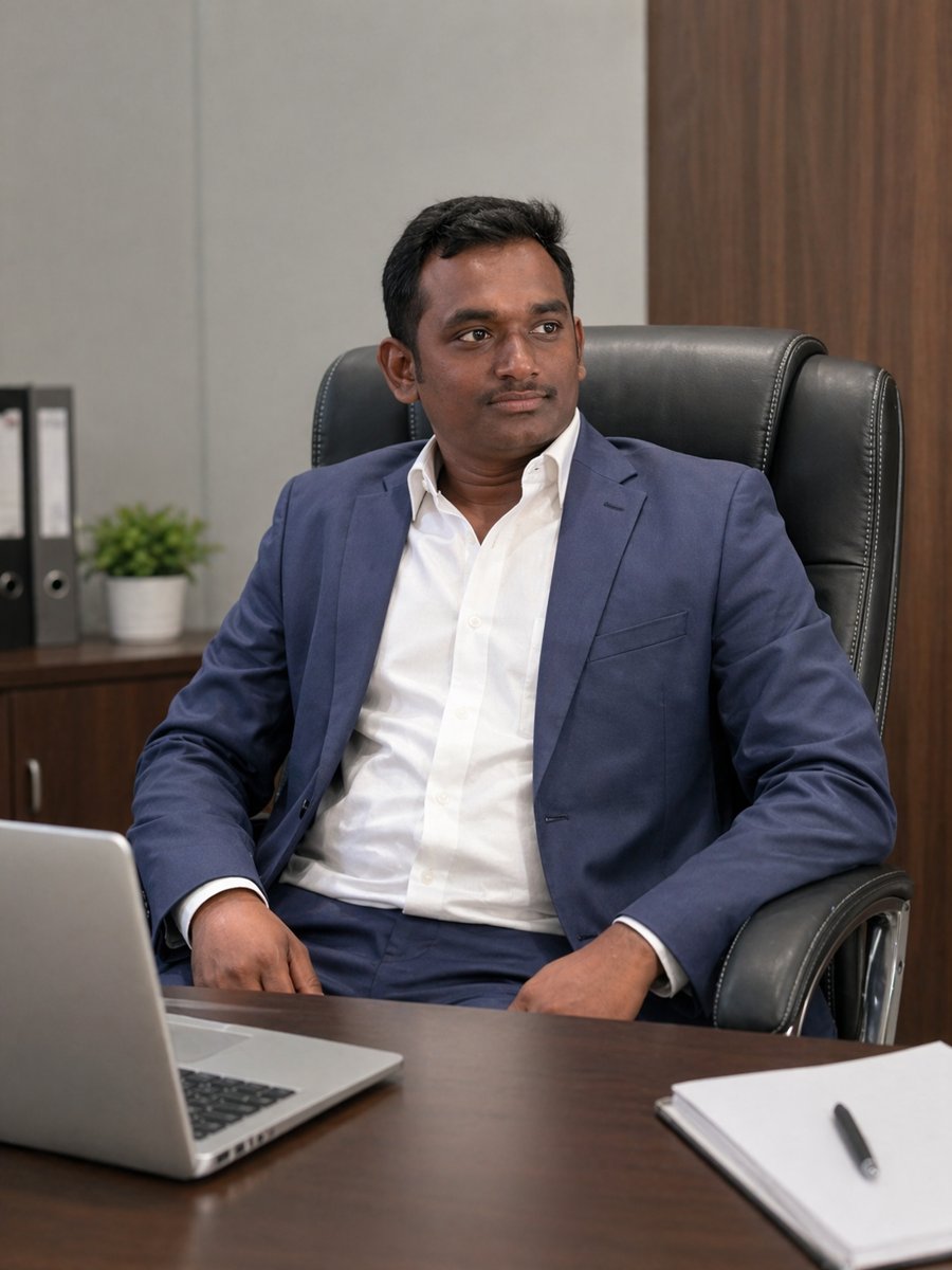 The engineer at the Srinivasa Design & Build office